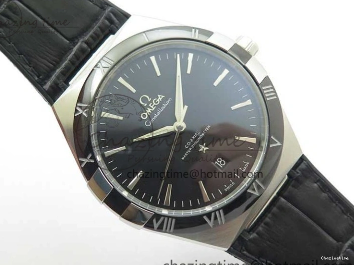 0419 Neat Constellation 131.33.41.21.03.001 SS TW Best Edition Black Dial On Gummy Strap A 7873